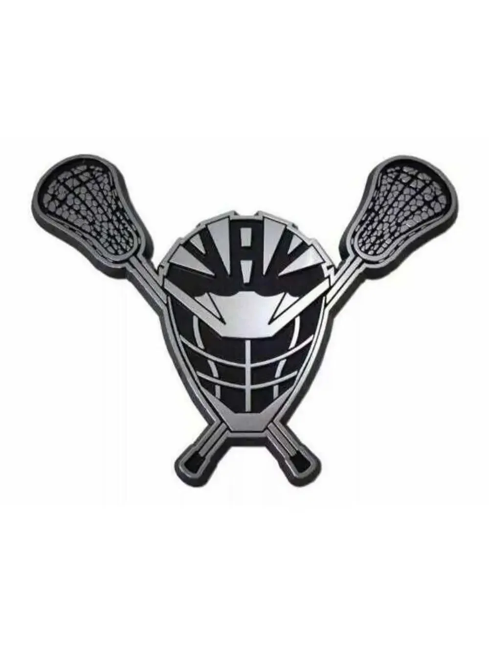 Lacrosse Helmet and Sticks Decal Sticker for Car Window